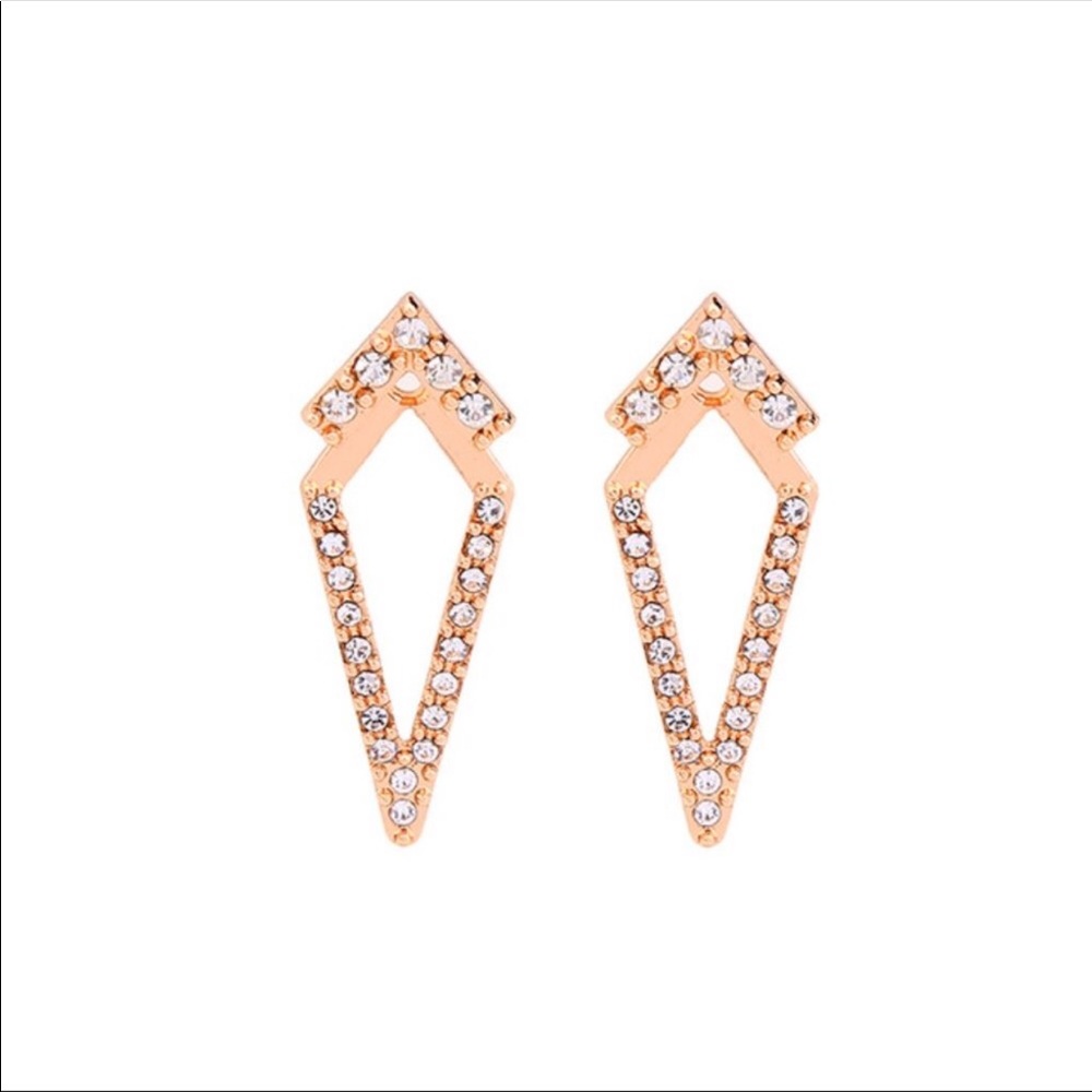 1 left! Rose gold drop earrings - Picture 2 of 4